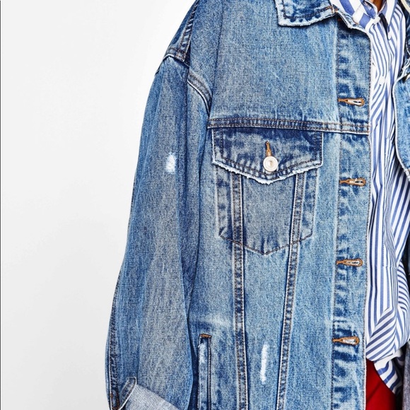 PERFECT Bershka Oversized Denim Jacket - Picture 5 of 7